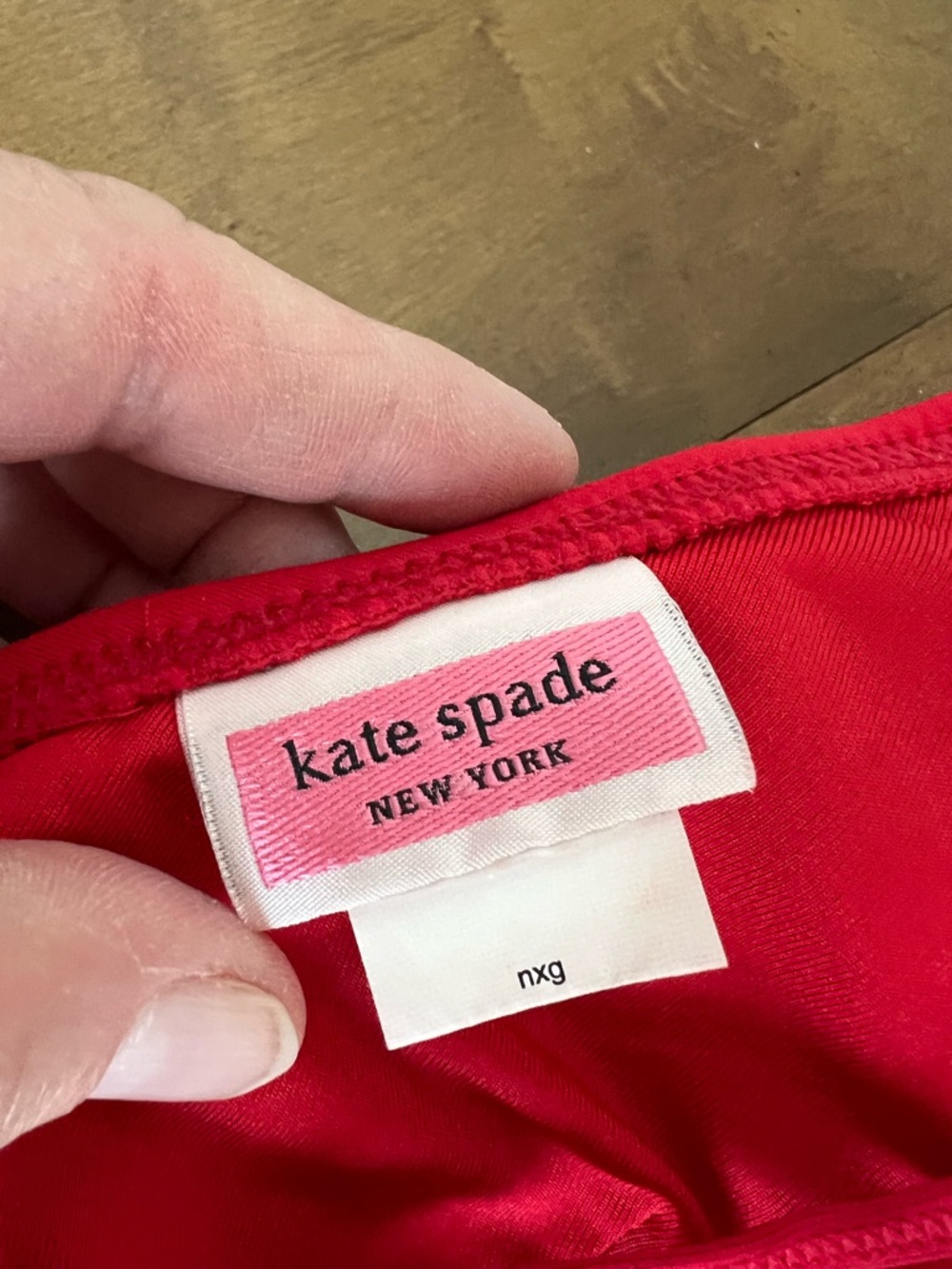 💕 Kate Spade Vibrant Red Mini Ruffle French Bikini Set Size 8 - Picture 7 of 9